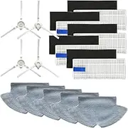 Main Brush Roll Brush Side Brush Mop Cloth HEPA Filter Compatible with 360 S6 Robotic Vacuum Cleaner Spare Parts Accessories (Color : Set 4)