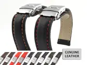 WATCH STRAP GENUINE LEATHER SAHARA AD DEPLOYMENT CLASP 18