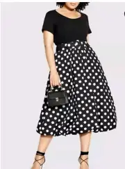 City Chic Small Dress Paris Spot Plus Size 16