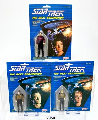 Vintage Star Trek The Next Generation - William Riker - Tasha Yar - Data - 1988