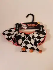 New Thrills & Chills L/XL Pet Dog Clown Hat & Scrunchie Skirt Halloween Costume
