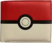 [William Lamb] Pokemon Faux Leather Wallet with Coin Compartment & Card and Note Slots, Black, Red, White, 13 X 9 X .7cm, Modern