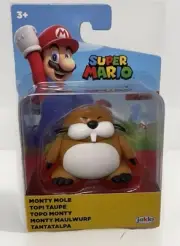 RARE! MONTY MOLE! Super Mario Bros. 2.5" Action Figure By Jakks Pacific 2024