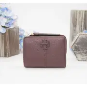 Tory Burch Wine Leather McGraw Bifold Compact Wallet NWT