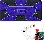 Poker Table Tops - 120x60cm Poker Table Mat | Anti-Slip Poker Mat, Poker Table Top Mat for Poker Party, Theme Party, Poker Night
