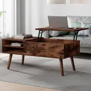 2-in-1 ALFORDSON Coffee Table Lift Up Hidden Storage Dark Oak