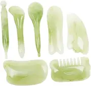 PACKOVE 7pcs Gua Scraping Board Versatile Facial Massage Tools for Aging Relaxation and Enhanced Skincare Absorption and Skin-friendly Material