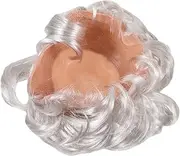 Generic Bald Wig for Men Orange Wig Cosplay Wig Head Model Halloween Costume Accessory