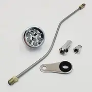 Rocker Box Mounted 60 psi Oil Pressure Gauge Kit 1984-1999 Harley Big Twin Evolution on Touring FLT/FLHT, Dyna FXD, FXR & Softail FLST/FXST - With “Machined” Oil Pressure Gauge, Fittings, Line & Mount