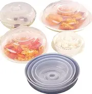 Microwave Splatter Cover, Clear Microwave Cover For Food Reusable Plastics Microwave Plate Cover Lid Dish Covers for Keeps Clean(17cm)