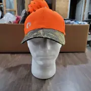 High Visibility Camo Hat Cap Mens Mossy Oak Pattern Unknown Logo Hunting Camp c