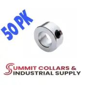 1” set (50 PCS) solid shaft collar, zinc plated. Free standard shipping!