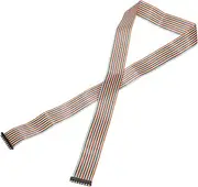 uxcell IDC Rainbow Wire Flat Ribbon Cable 2.54mm Pitch 40 Pin Connection Line FC Dual Female Black Connector for DIY Experiment 6.6 Ft Length 1 Pcs