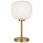 Bobo 1Light Table Lamp Antique Gold Opal | Telbix Lighting