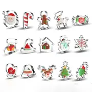 15 Pcs Christmas Shapes Cookie Cutters Cookie Moulds Baking Cutters Set