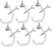 AKOOSY 6Pcs Heavy Duty Aluminum Stage Light Clamps Durable Lamp Hooks for Pipes for Spot Lights and Stage Lighting Accessories