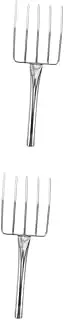 BESTOYARD 2pcs Garden Tools Set Stainless Steel Bean Sprout Fork Shovel Digging Fork Transplanting Shovel Gardening Equipment