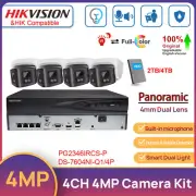Hikvision 4CH Dual Light ColorVu+IR 4MP 180° Panoramic Dual Lens Camera System