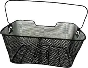 yuksok Rear Bike Basket Wire Basket Heavy Duty with Top Folding Handle Bicycle Accessories Storage for Camping Child Foldable Bikes