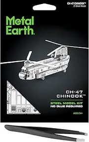 Metal Earth CH-47 Chinook 3D Metal Model Kit Bundle with Tweezers Fascinations