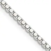 [JewelryWeb] 925 Sterling Silver Solid Polished Lobster Claw Closure 2mm Box Chain Necklace Spring Ring Jewelry Gifts for Women - Length Options: 41 46 51 56 61 66 71 76