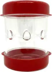 The Negg Boiled Egg Peeler – Fast & Easy Egg Shell Remover, Red
