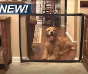 Portable Gate Folding Safety Mesh Fence Guard for Pets Dog