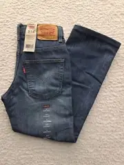 Levis 514 Straight Leg Jeans Boys Size 8 Husky 28x23 Blue New With Tags