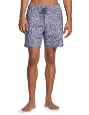 [RVCA] Barba Roses 17 Elastic Waist Shorts Blue
