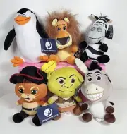 DREAMWORKS Licensed Plush Toy BNWT 16CM Puss in Boots Shrek Donkey Madagascar
