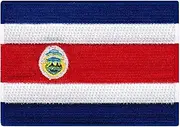 [Cypress Collectibles Embroidered Patches] Costa Rica Flag Embroidered Patch Tico Iron-On National Emblem