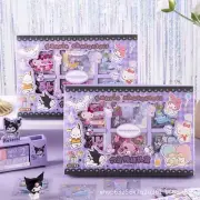 Sanrio Characters Hand Ledger Six Palace Grid Transparent Stickers Gift Box Set