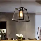 Vintage Pendant Light Kitchen Lamp Glass Chandelier lighting Black Ceiling Light