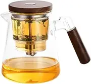 Glass Teapot 800ml Tetera Separación De Agua De Té Todo El Vidrio Resistente Al Calor Filtro Tetera Kung Fu Tea Set(Clear)