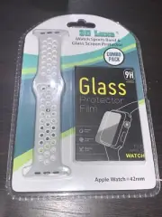 Apple iwatch 3D LUXE SPORTS BAND & GLASS SCREEN PROTECTOR SIWH