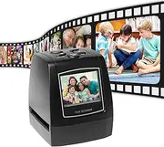 Mini All-in-1 Film & Slide Scanner, 22MP Film Scanner with 2.4 LCD Screen, Converts 35mm 135 110 126 and Super 8 Films, Slides, Negatives to Digital JPG Photos