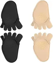GRADENEVE Elegant Toe Socks Half Socks for Women Cotton Anti-slip Comfortable Fit 2 Pairs Pack