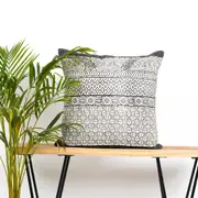 Linen Connections Monochrome Cushion Cover Multi colour Weave 'Shaggy' Beni Ourain Style Cushion Cover - Berber Style Cushion Cover - 015