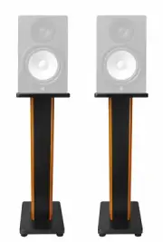 (2) Rockville 28" 2-Tone Studio Monitor Speaker Stands For Yamaha HS8 Monitors