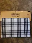 Robert Stanley Black White Buffalo Plaid Farmhouse Fabric Table Runner 13 x 69"