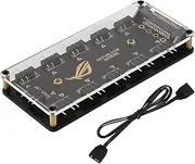 domoi 5V 3Pin RGB LED Splitter 10-Port Hub with 50CM 3Pin Extension Cord, Perfect for Lots of RGB
