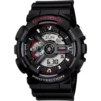 在飛比找PChome24h購物優惠-CASIO 卡西歐 G-SHOCK 經典紅黑重機雙顯手錶-5