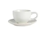 Coloured Espresso Cup Saucer Set Small Coffee Mugs Saucers 90ml White