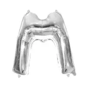 Silver M Alphabet Foil Balloon 86cm Birthday Party Decor Supplies AUS Stock