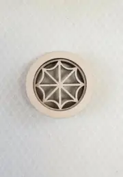 Dollhouse Miniature Window Round Circular Wood w/ Acrylic 1:12 Scale Spider Web