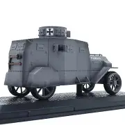 12.7cm 1/43 WWI German Ehrhardt EV4 Armored Car Tank Gray paint Finished Model