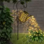 Solar Watering Can with Cascading Lights, Solar Garden Decor