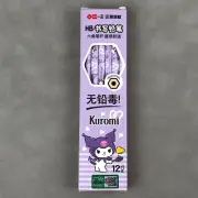 ii Gen Official Sanrio Kuromi Hexagonal 12pc Graphite Pencil Stationary Set