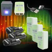 3X 4 USB PORT HUB AC WALL ADAPTER+6FT CABLE POWER CHARGER SYNC BLACK GALAXY TAB