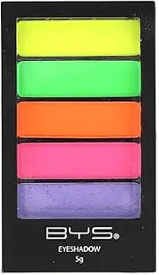 [BYS] Eyeshadow Palette with Applicator, Neons, 1 Count (Pack of 1)